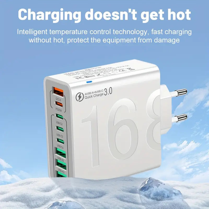 🔌⚡ 8-in-1 Fast Charging USB Adapter – Power Everything in One Go! 🔋📱