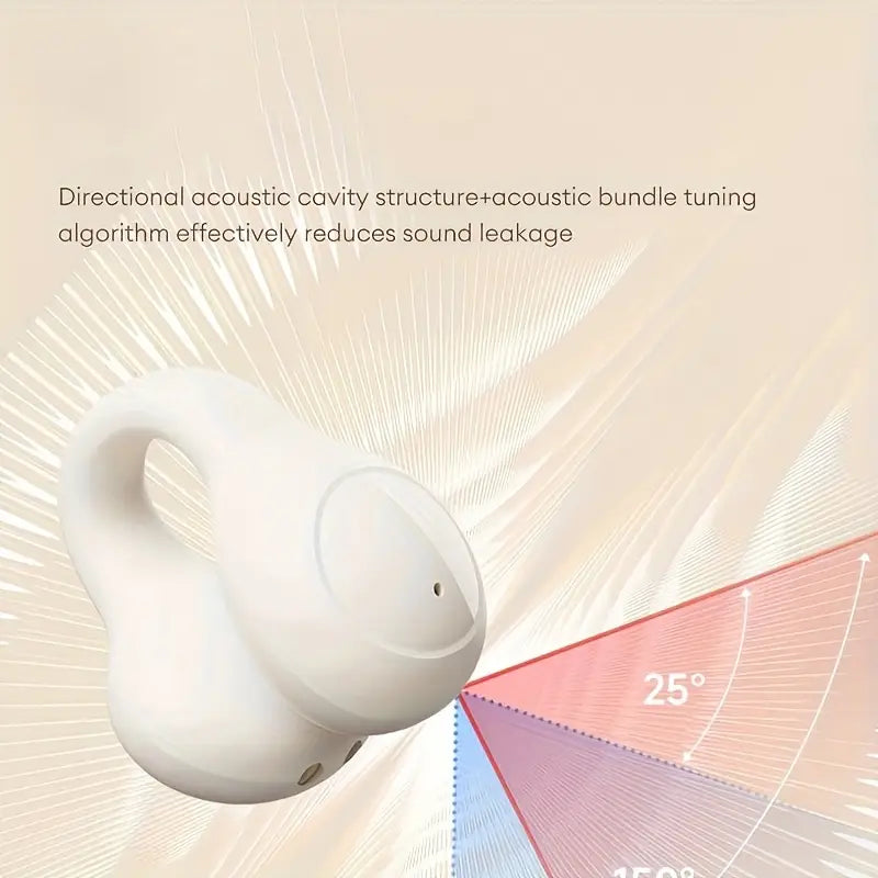 🎧 Wireless Ear Clip Bluetooth Headphones – Long Battery Life, Gaming Mode, Hi-Fi Surround Sound with Mic