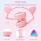 🐾🎧 Cute Cat Ear Wireless Bluetooth Headphones with LED Flash Light – Perfect Gift for Music & Style Lovers! 💖✨