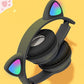 🐾🎧 Cute Cat Ear Wireless Bluetooth Headphones with LED Flash Light – Perfect Gift for Music & Style Lovers! 💖✨