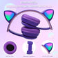 🐾🎧 Cute Cat Ear Wireless Bluetooth Headphones with LED Flash Light – Perfect Gift for Music & Style Lovers! 💖✨
