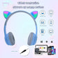 🐾🎧 Cute Cat Ear Wireless Bluetooth Headphones with LED Flash Light – Perfect Gift for Music & Style Lovers! 💖✨
