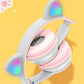 🐾🎧 Cute Cat Ear Wireless Bluetooth Headphones with LED Flash Light – Perfect Gift for Music & Style Lovers! 💖✨