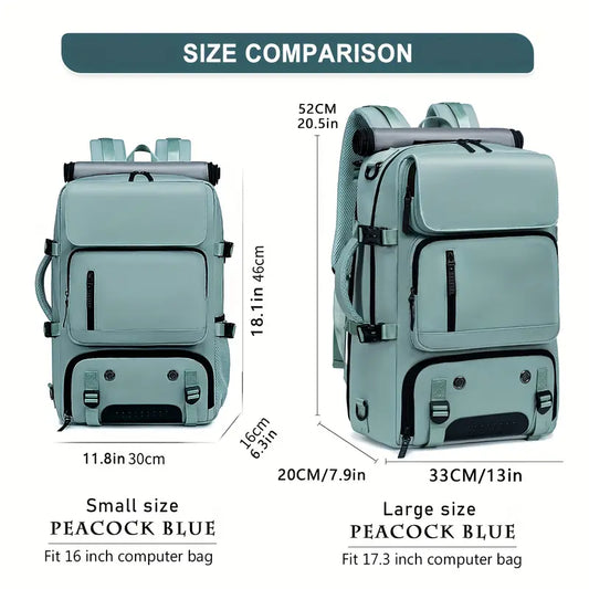 🎒 43.94cm Large Capacity Hiking Backpack – Unisex Travel Bag with USB Charging Port, Padded Straps & Multi-Use Design for Work, Gym, and Getaways 🌍🧳