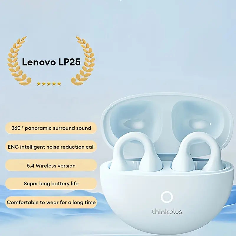 🎧 Wireless Ear Clip Bluetooth Headphones – Long Battery Life, Gaming Mode, Hi-Fi Surround Sound with Mic