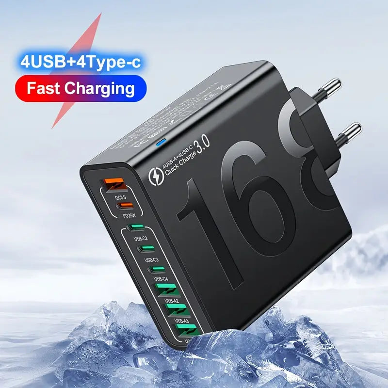 🔌⚡ 8-in-1 Fast Charging USB Adapter – Power Everything in One Go! 🔋📱