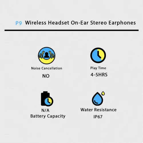 P9 Headphone Wireless Bluetooth